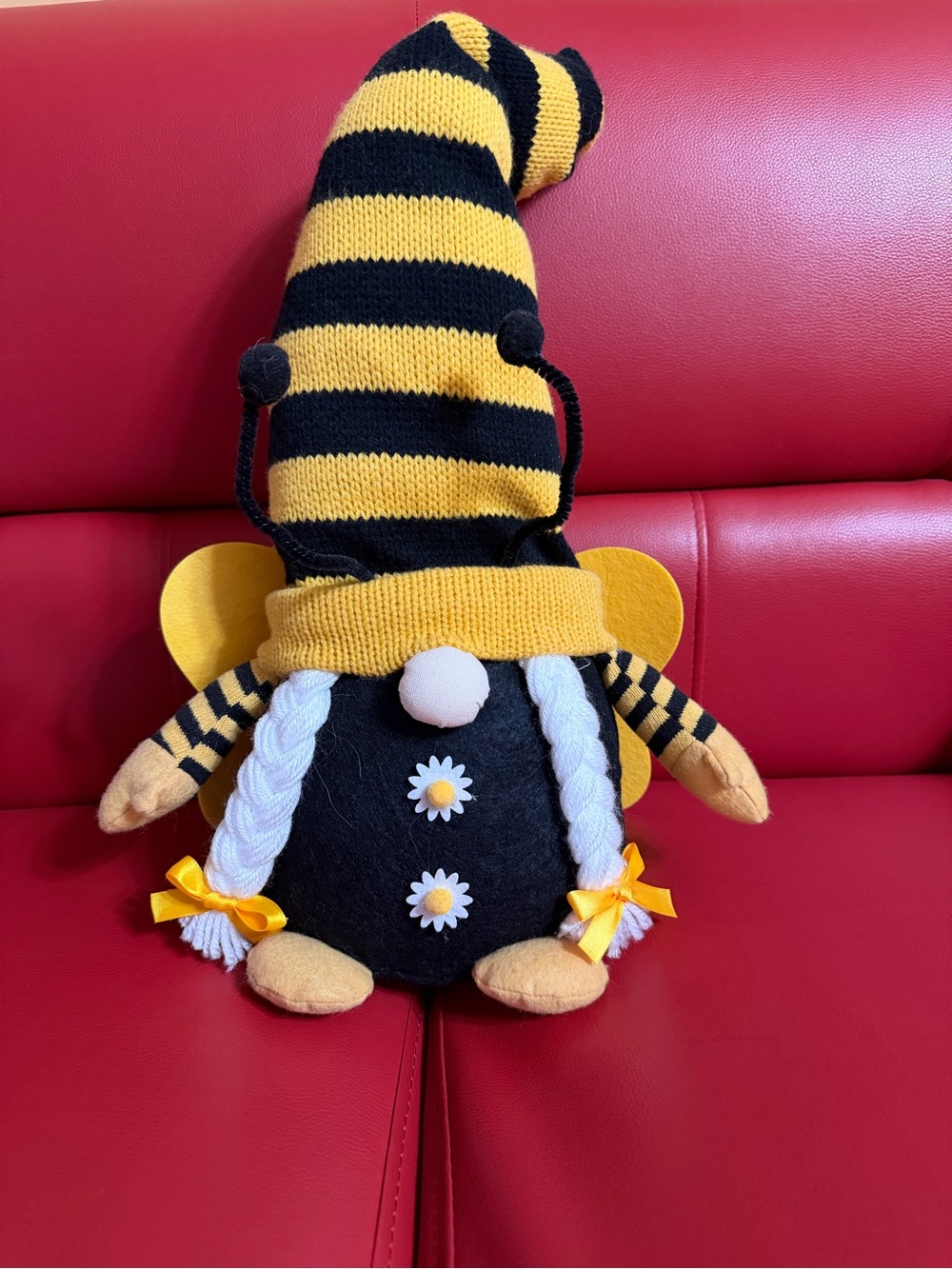 Kirkton House weighted seasonal plush bumblebee gnome 20” NWT